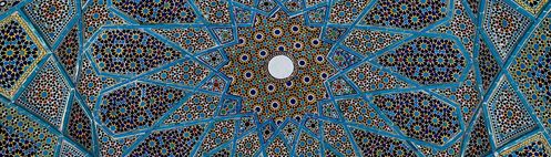 Mosaic details on tomb of Hafez